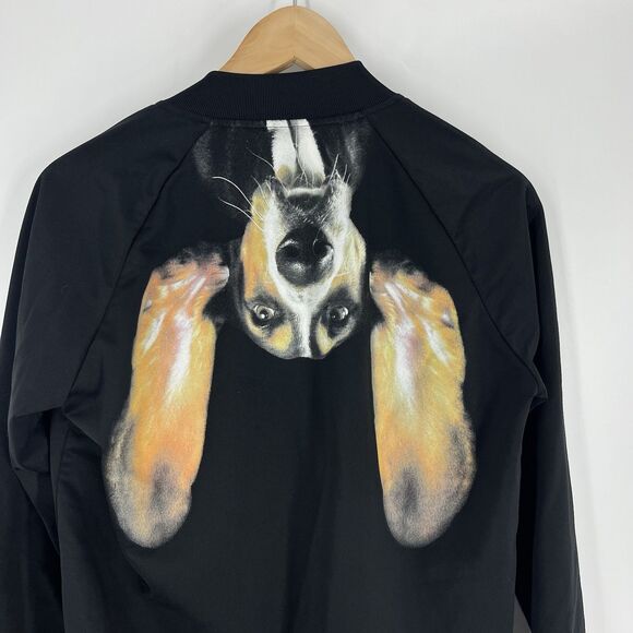 Adidas x Rita Ora Jacket Size Small Womens Black Basset Hound Puppy Beagle Track - Picture 2 of 8